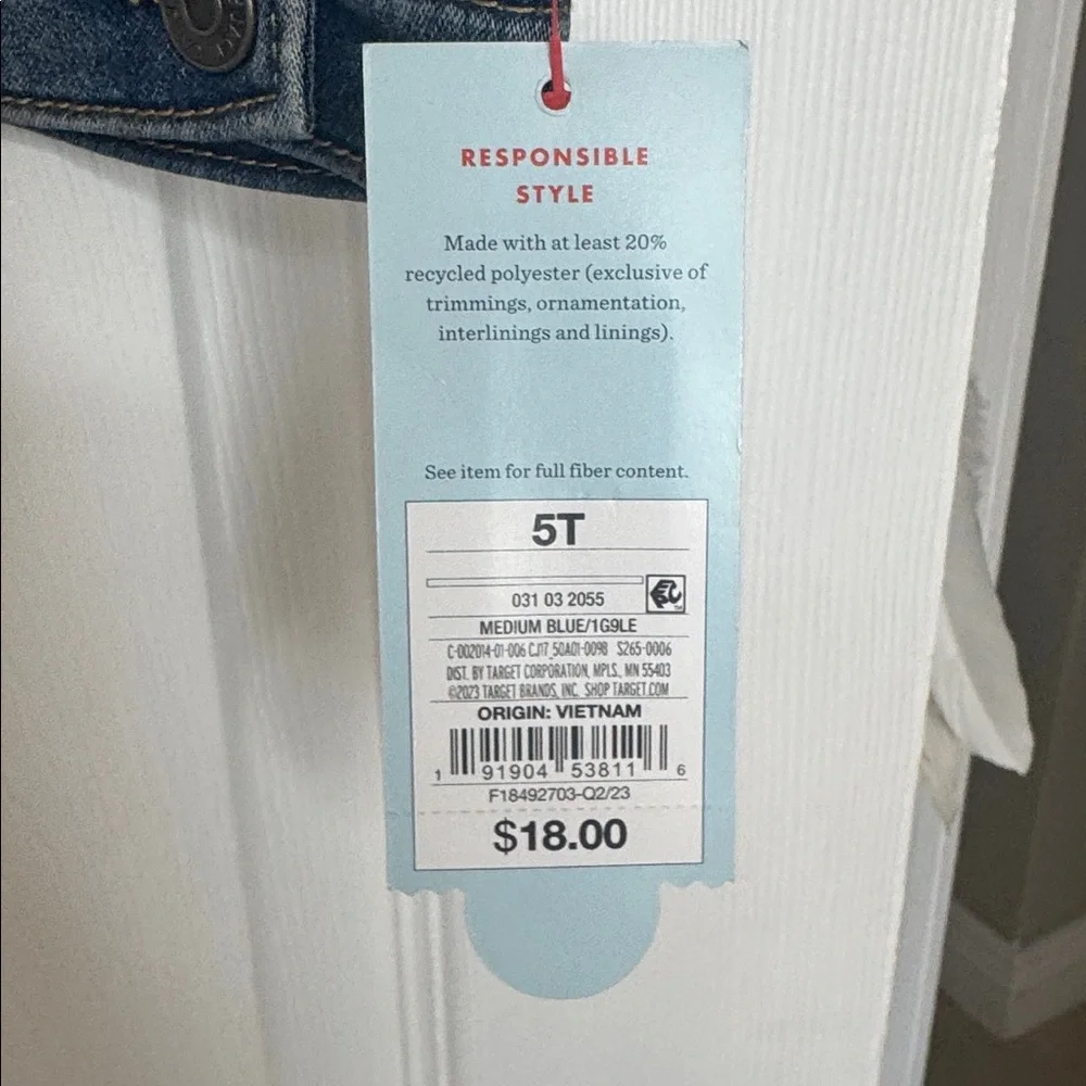 Target Cat & Jack Medium Blue Denim Jacket for Girls. NWT Sz 5T - Picture 4 of 10
